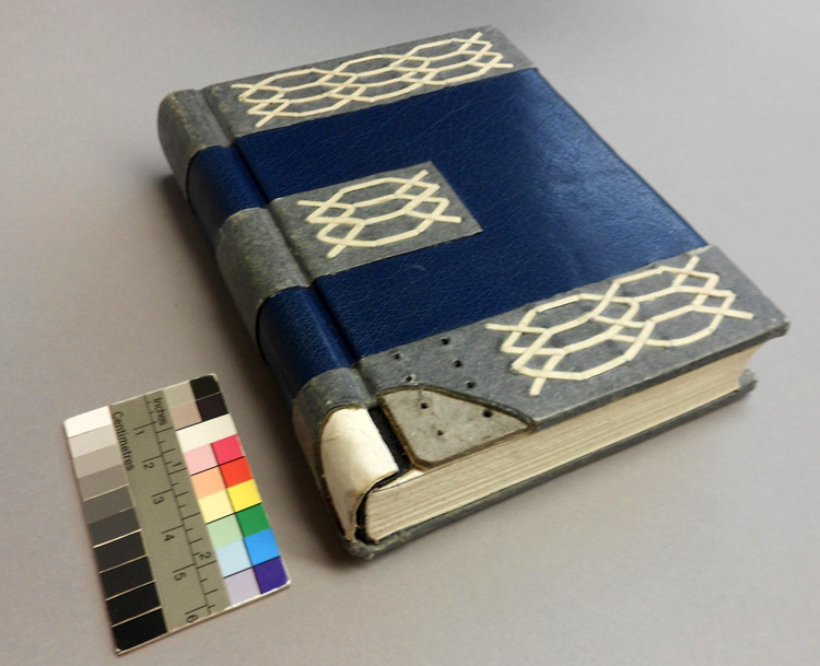 First attempt at rebinding a book (Harry Potter 1) with faux leather,  hand-sewn headbands, broad ribbon and multicolored endpapers. :  r/bookbinding